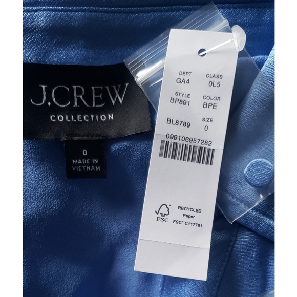 58. J.Crew Limited-edition maxi collared slip dress in shiny crepe - Picture 12 of 13
